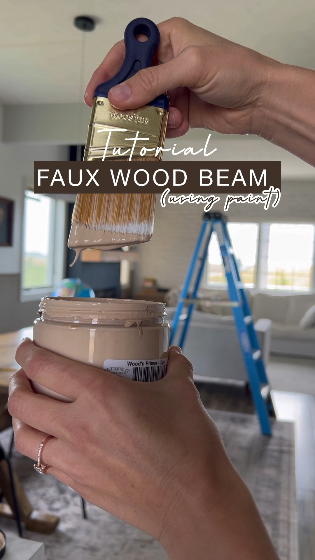 Faux wood beam (using paint) tutorial! 

#LTKHome #LTKVideo