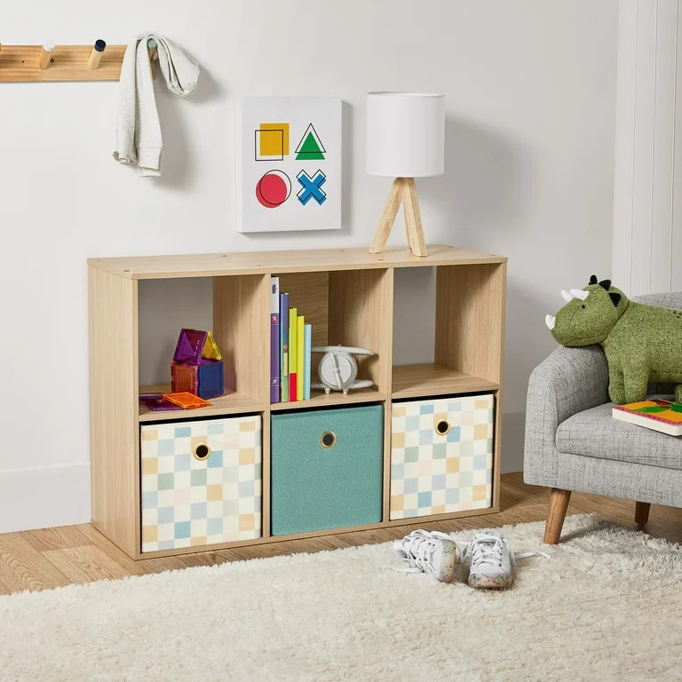 Mainstays 6 Cube Storage Organizer, Spring Pine | Walmart (US)