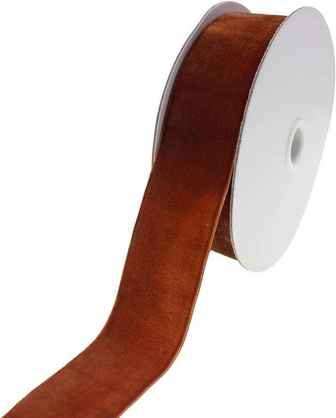 10 Yards 1 1/2" inch Assortment Velvet Ribbon Single Face Chocker Ribbon for Package Wrapping, Ha... | Amazon (US)