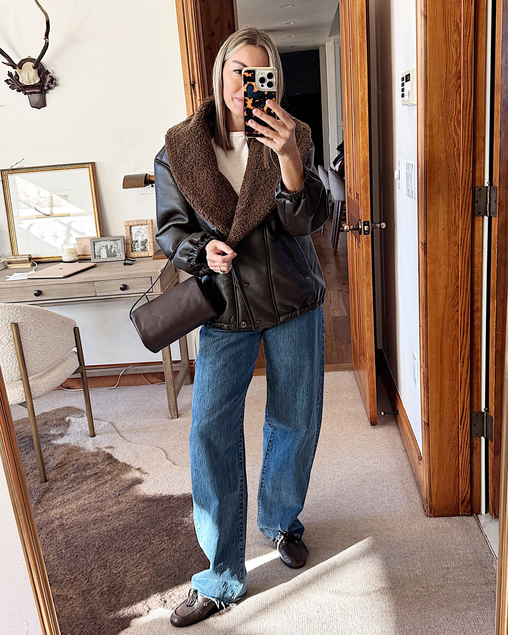 Today’s outfit 
My jacket is on Sale (use code holiday)

#LTKHoliday #LTKFindsUnder100 #LTKCyberWeek