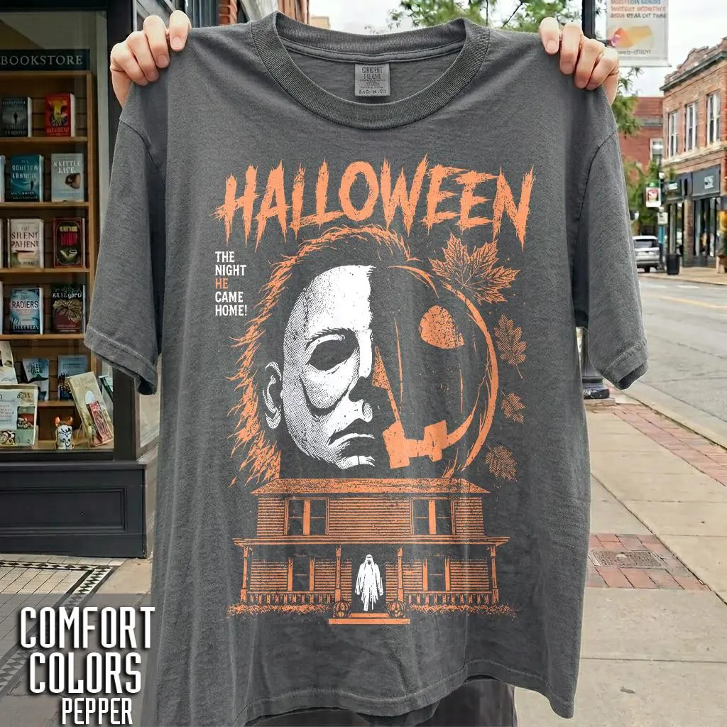 Vintage Halloween Michael Myers Shirt Horror Movie Graphic Tee Retro Pumpkin House Sweatshirt Comfort Colors Pepper Horror Fan Gift | Etsy (Global)