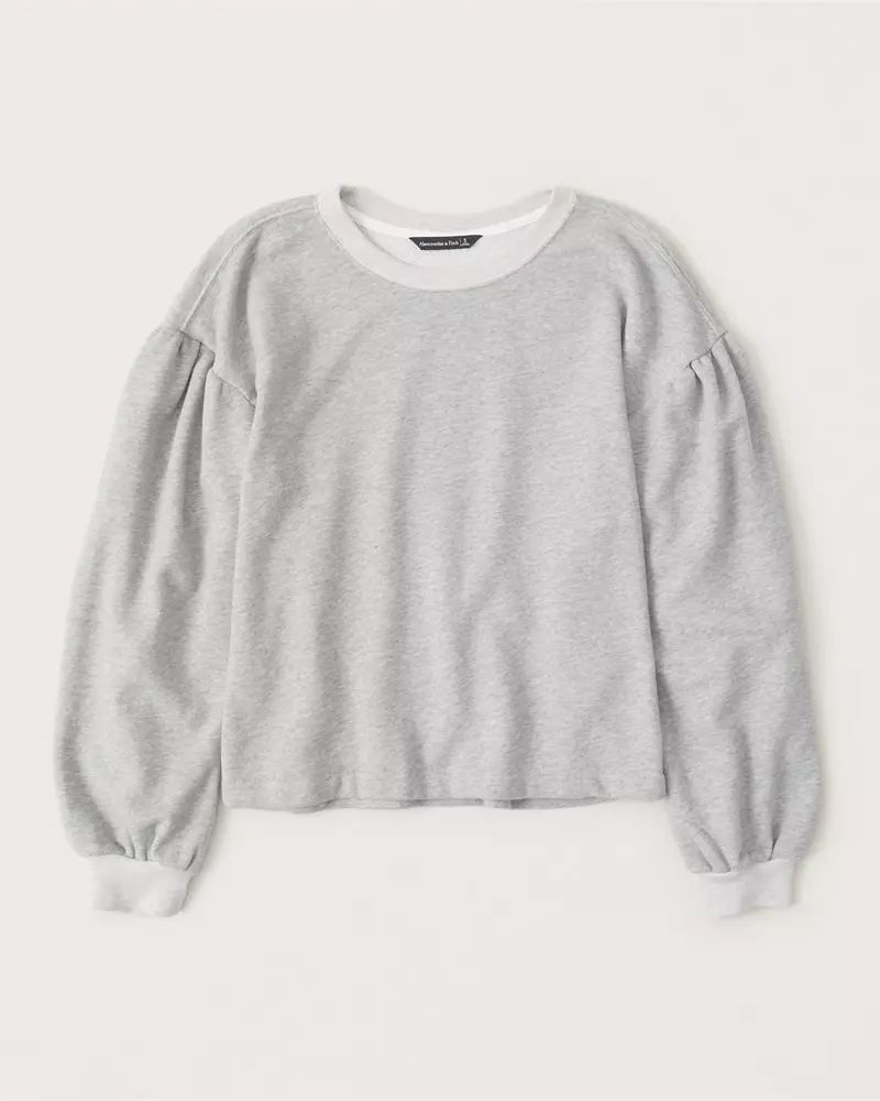 Slouchy Crewneck Terry Sweatshirt | Abercrombie & Fitch (US)