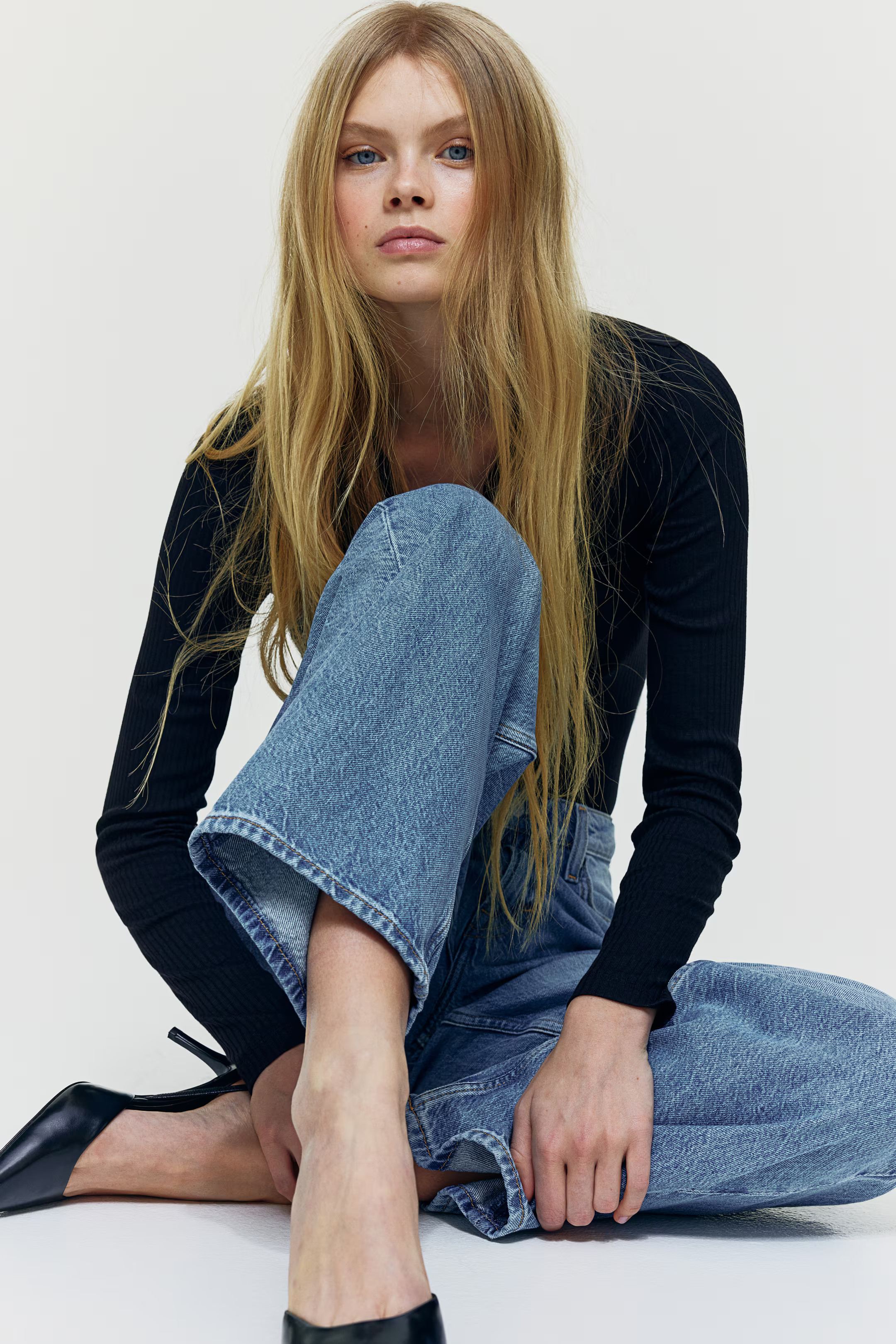 High Rise Wide Leg Baggy Jeans | H&M (US + CA)