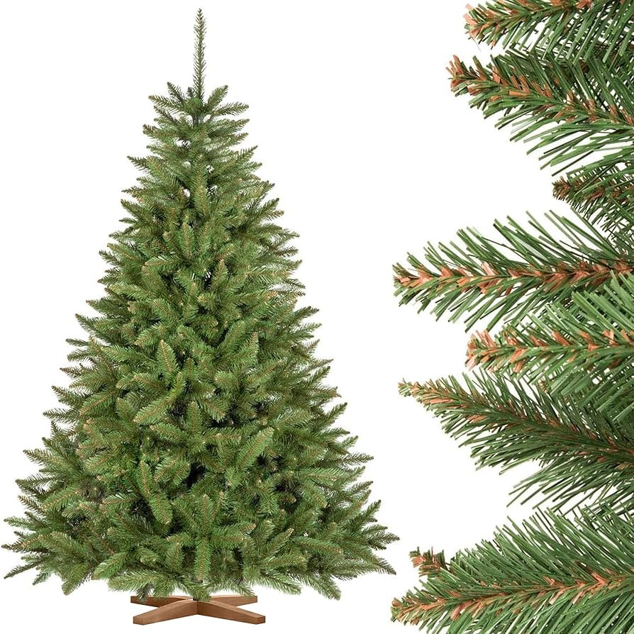 FairyTrees árbol de Navidad Artificial 180cm Abeto Natural con el Soporte de Madera | árbol Art... | Amazon (ES)