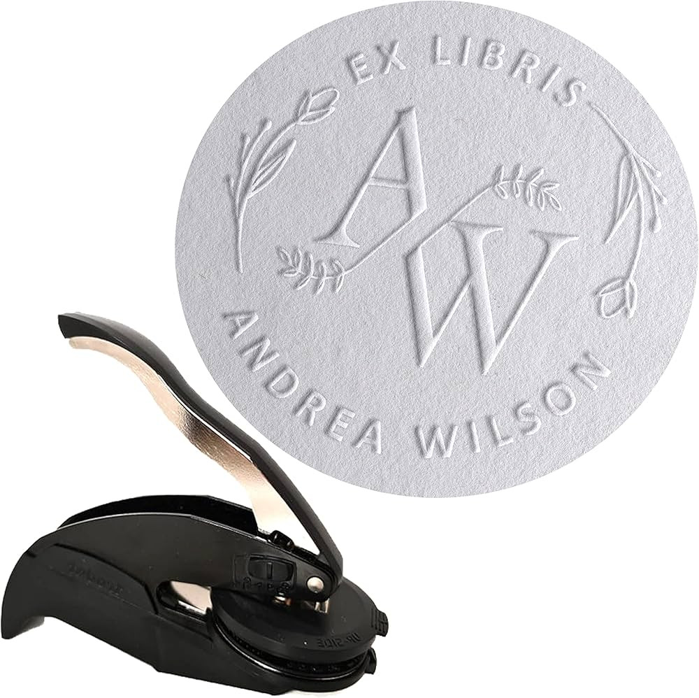 Personalized Book Embosser Custom Made with Your Name, from The Library of, Bibliophile Gift, Ex ... | Amazon (US)