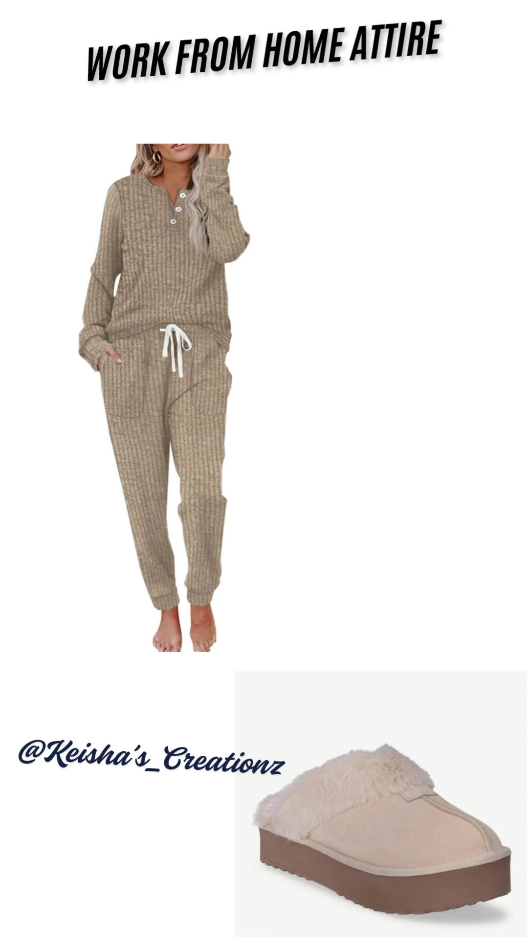 Work-from-home attire strikes a balance between comfort and professionalism, catering to the unique demands of remote work. While the temptation to remain in pajamas is strong, dressing in comfortable yet presentable clothing can boost productivity and help maintain a work mindset. Opt for soft, breathable fabrics like cotton or knitwear that allow for ease of movement while still looking polished enough for virtual meetings. A casual shirt or blouse can pair well with comfortable trousers or leggings, creating a professional appearance for video calls. Remember, the key is to feel at ease while ensuring readiness to interact with colleagues or clients, bridging the gap between home and work seamlessly. #remoteworkattire #workfromhome #cozywear #comfyclothes 

#LTKFindsUnder50 #LTKGiftGuide #LTKWorkwear