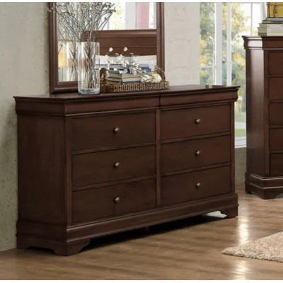 Louis Phillipe Style Bedroom Furniture 1Pc Dresser Of 6X Drawers Hidden Drawers Wooden Furniture | Wayfair North America