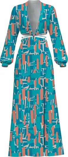 Amal Cutout Long Sleeve Two-Piece Dress | Nordstrom