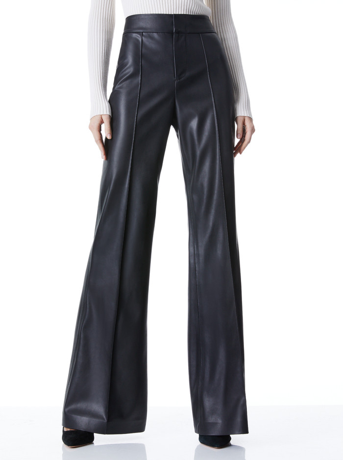 DYLAN VEGAN LEATHER WIDE LEG PANT | Alice + Olivia