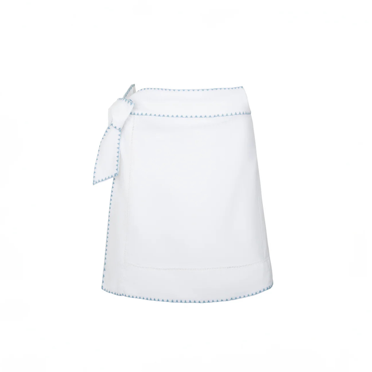 women's white embroidered short pareo | Minnow