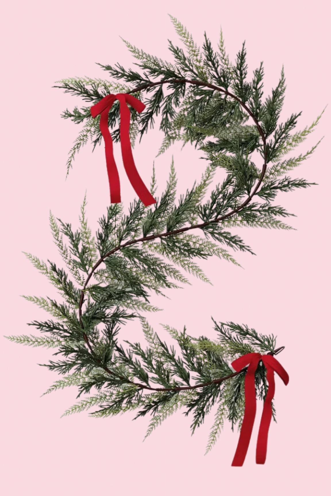 Gorgeous faux cedar bow garland 🎀 

#LTKHoliday #LTKGiftGuide #LTKSeasonal