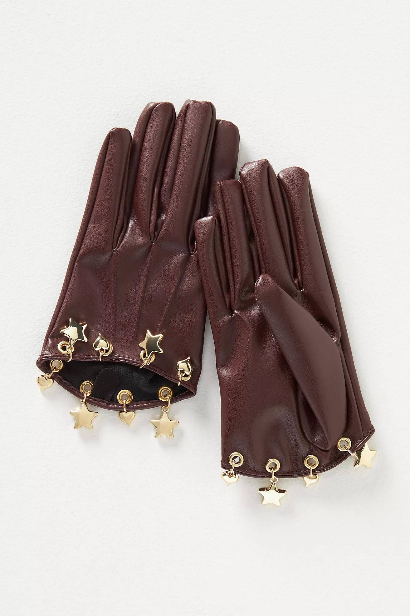 By Anthropologie Faux Leather Charm Gloves | Anthropologie (US)