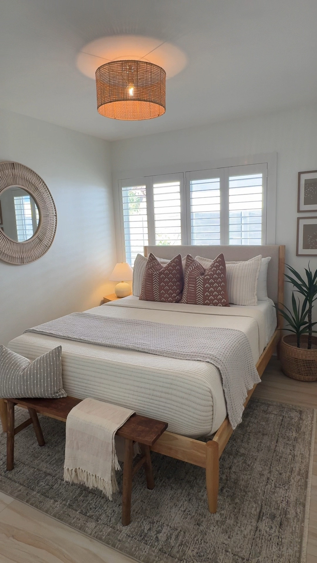 #ad Our guest bedroom Spring reset with @wayfair LOOKS SO GOOD! Went from “it works” to a space I want to slow down in…Copy this look!
 
Our new queen bed frame is so pretty! I got it in “Taupe Boucle” comes in different sizes!
 
#Wayfair #WayfairPartner 

#LTKOver40 #LTKHome #LTKSaleAlert