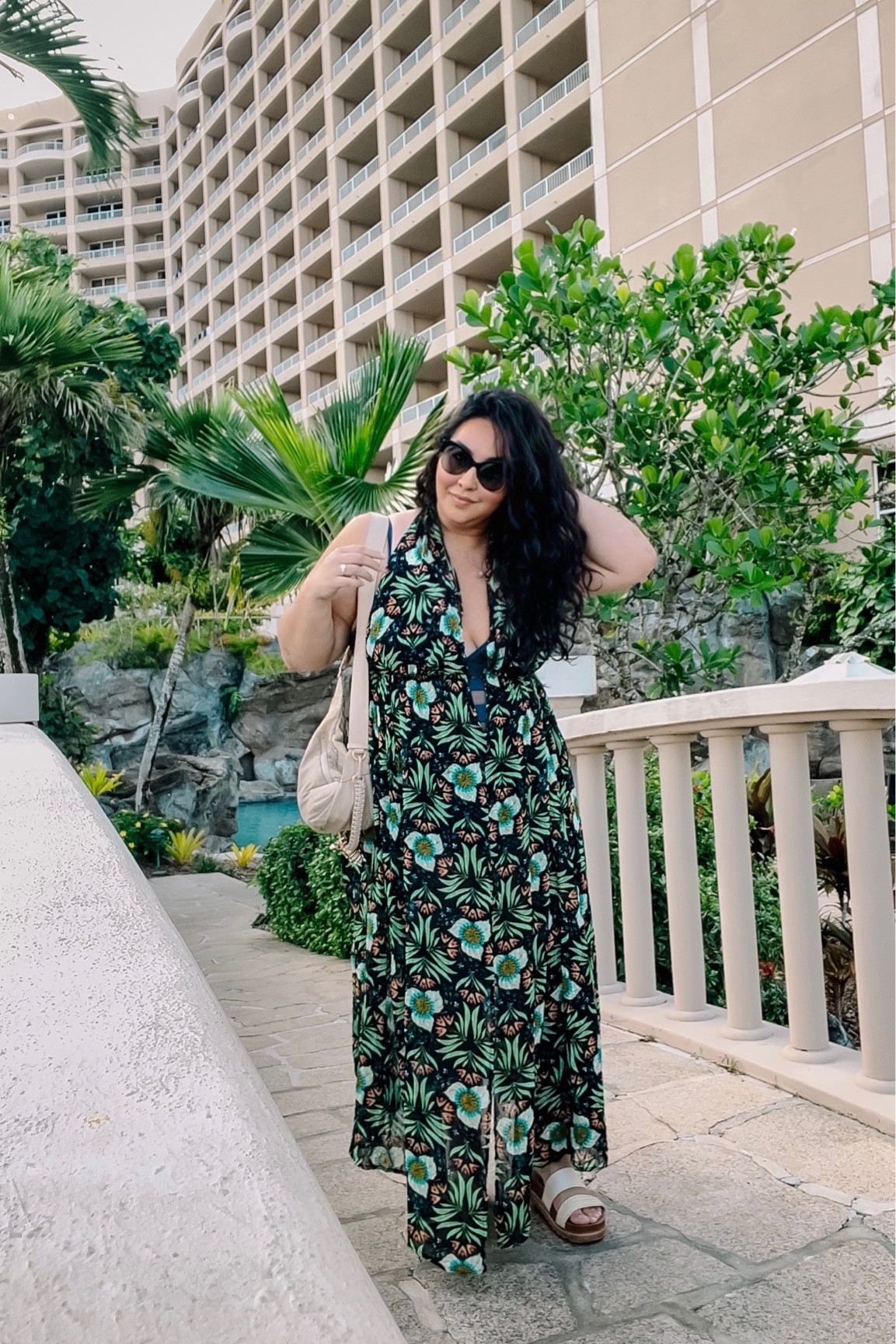 I’ve been waiting WEEKS to be at a resort to wear this coverup I snagged from anthropology! It’s so pretty! A little see-through but enough coverage to still have classy vibes. I love it & hope there’s more for the upcoming season. 

I’m a size 14-16. Wearing 1x in this black, tropical floral dress. Reef Women's Cushion Vista Hi Sandal - Vintage. Beis Bag.  

#LTKmidsize #LTKtravel #LTKswim