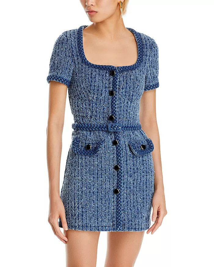Self-Portrait Braided Trim Textured Dress Back to results -  Women - Bloomingdale's | Bloomingdale's (US)