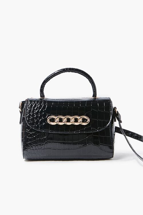 Faux Croc Leather Crossbody Bag | Forever 21 (US)