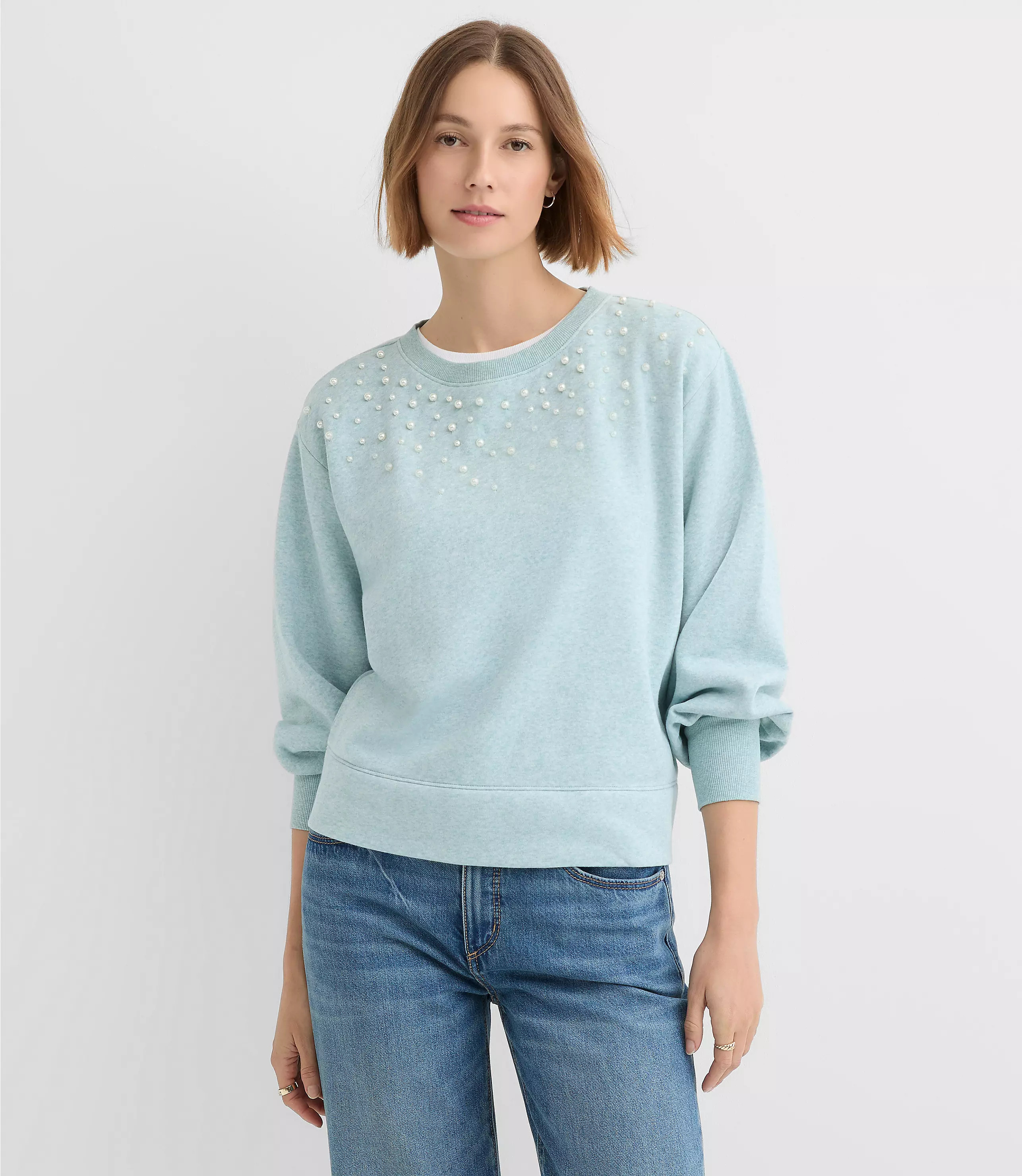 Pearlized Sweatshirt | LOFT