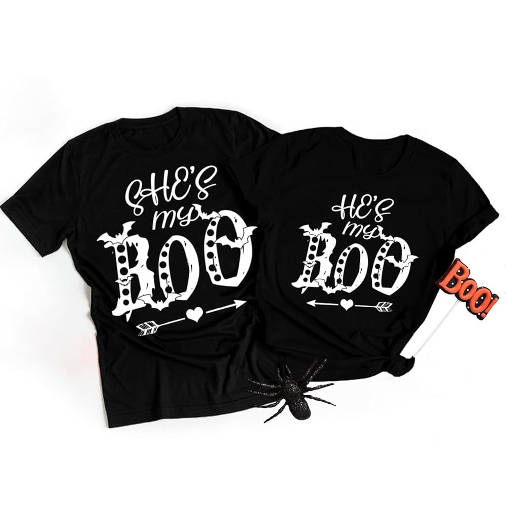 Couples Matching Shirts Thanksgiving Christmas Halloween Couples Tshirt for Husband and Wife | Amazon (US)