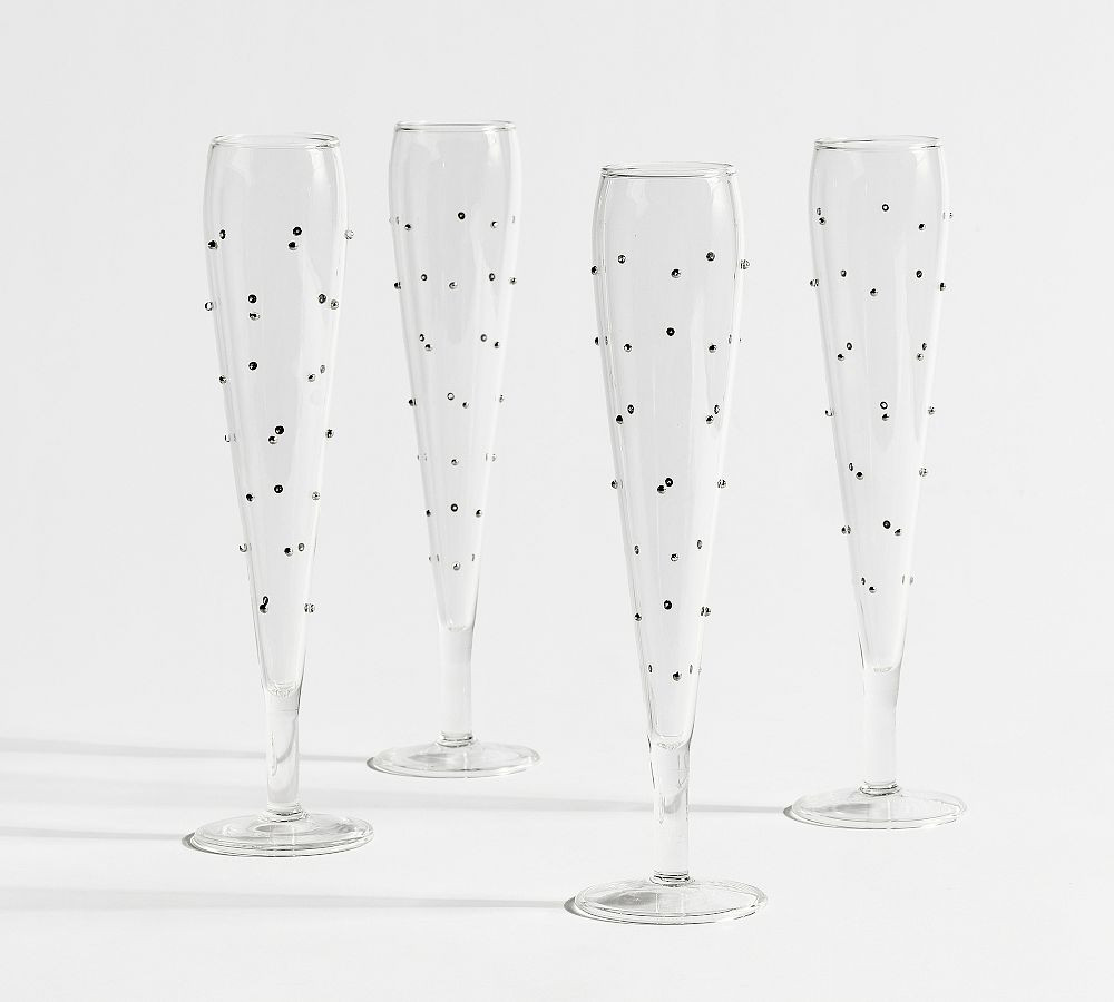 Confetti Celebration Flutes - Set of 4 | Pottery Barn (US)