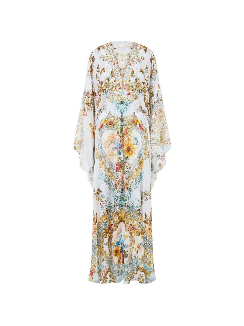 Camilla Seville Sweetheart printed kaftan - White | Farfetch Global