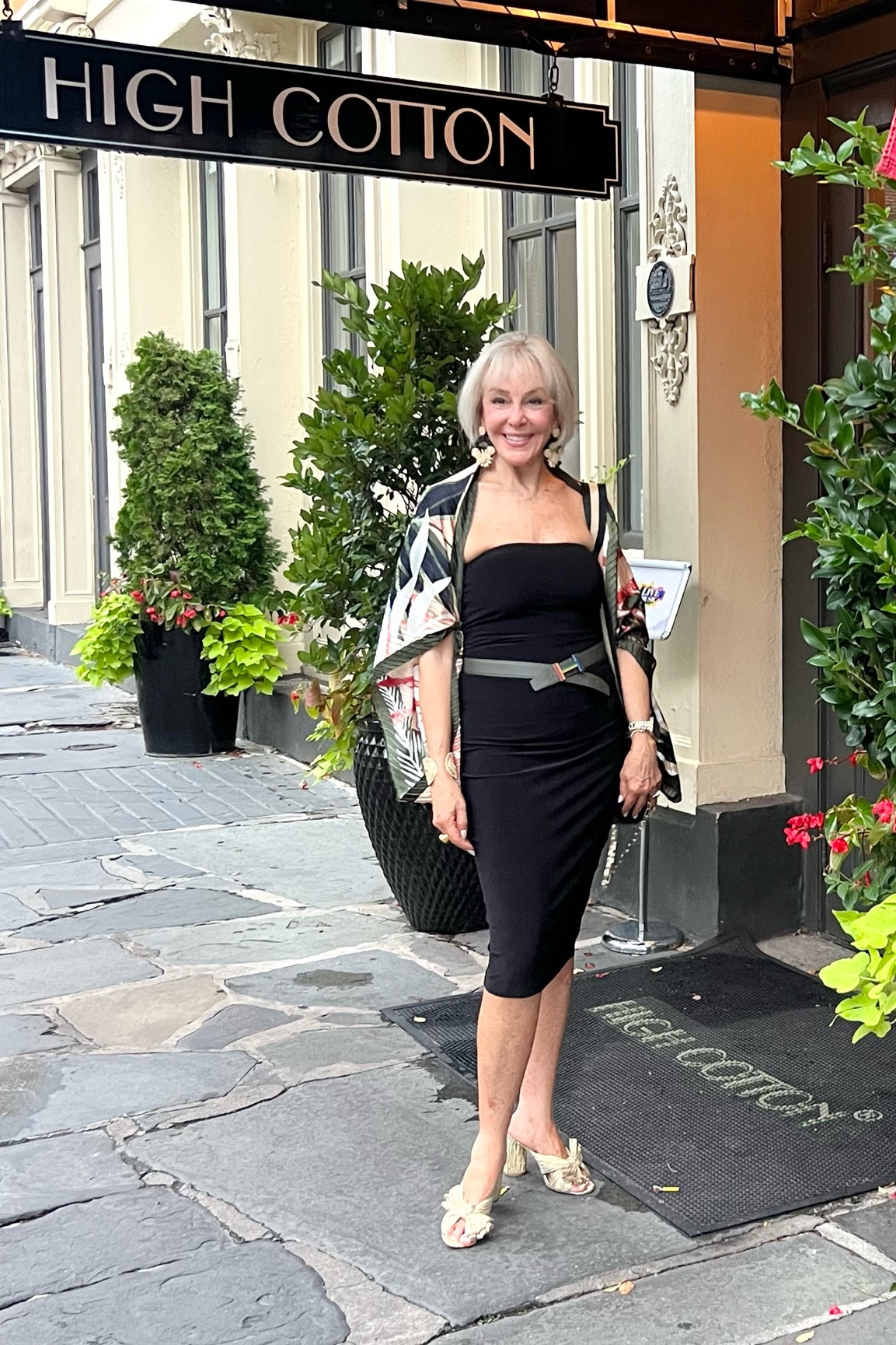 Best basic lbd (little black dress) Especially great for travel because it is easy to pack and you can style it so many ways. @normakamali keeps bring this dress back season after season for a reason. 
Dress is pull on with lots of stretch. Wear Nippies or a strapless bra. Add a scarf, jacket, cardigan, scarf, belt, jewelry, and the list goes on. Timeless 
 Belt @hermes
Bag, scarf and earrings @lovechicos
#starplessdress #normakamali #summercapsule #wardrobebasic #wardrobestaple #travelstyle #normakamali #loefflerrandall #bowsandals #pleatedsandals #goldsandals #hermesbelt 

#LTKFind #LTKtravel #LTKworkwear