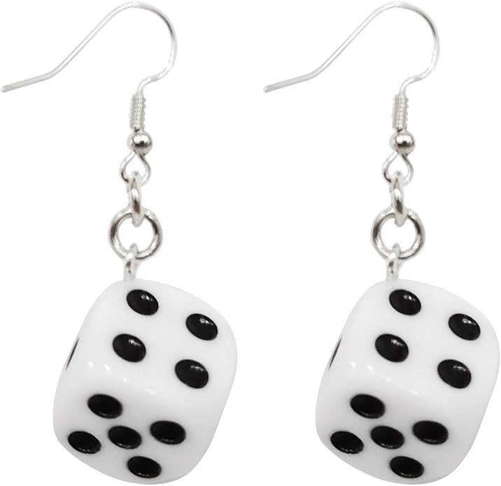 ROSTIVO Dice Earrings for Women Weird Earrings Funny Novelty Dangle Earrings Cube Earrings Gag Gi... | Amazon (US)