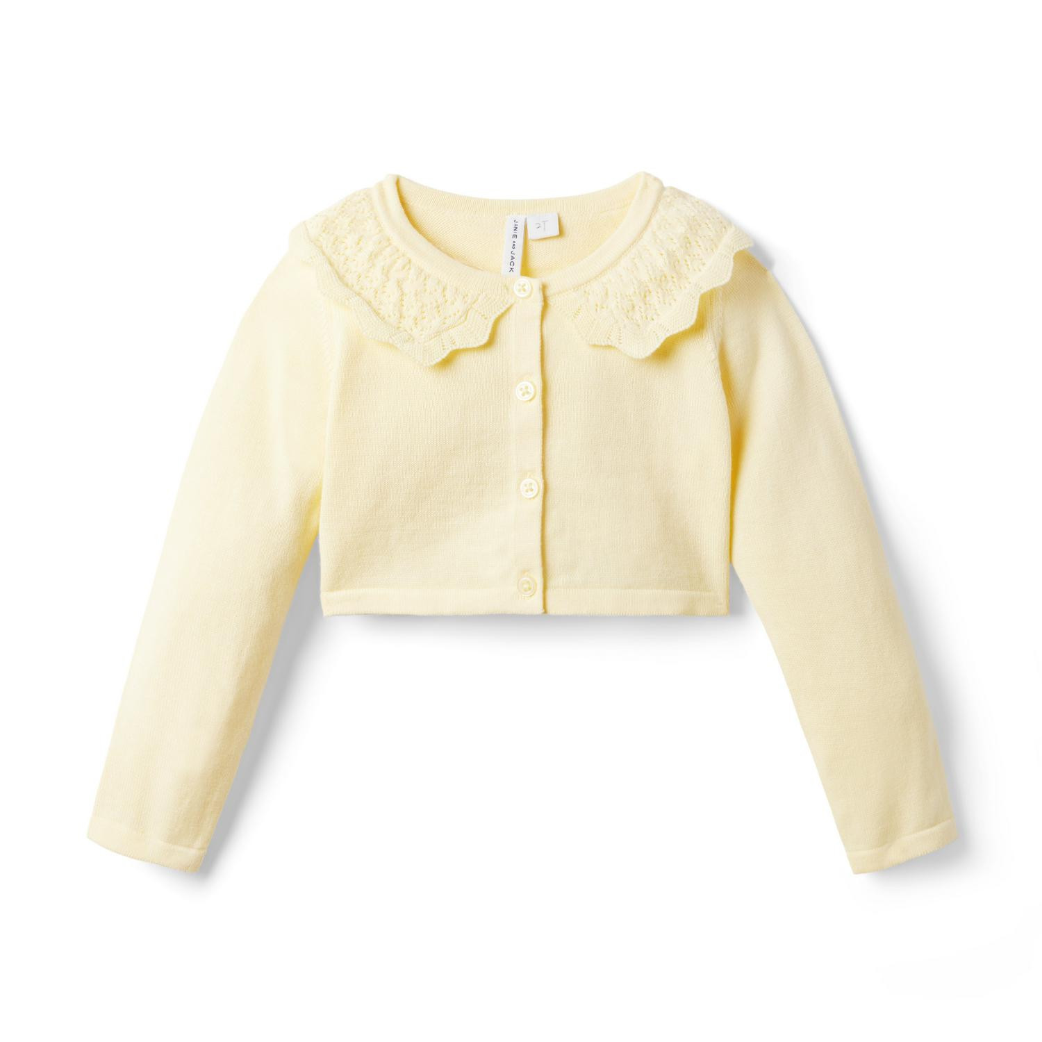 Crochet Collar Cropped Cardigan | Janie and Jack