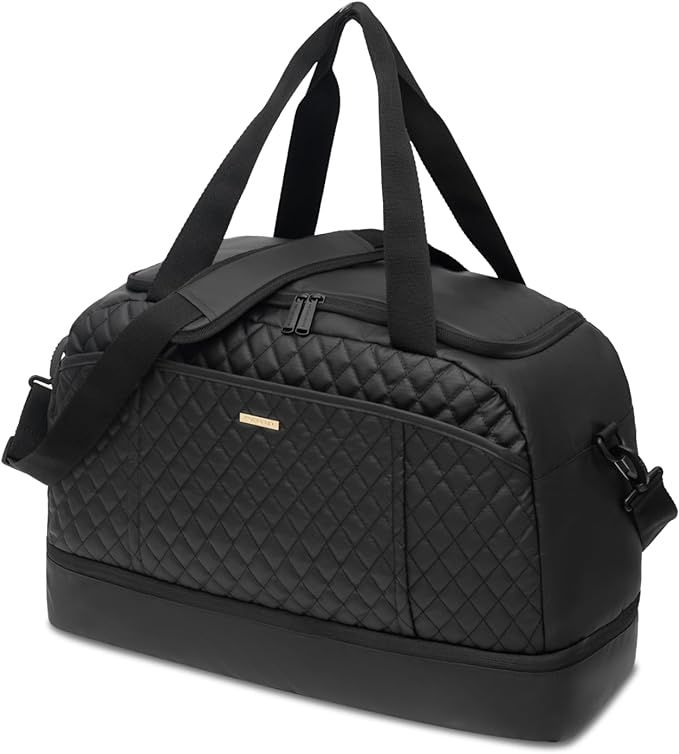 Travel Duffle Bag With Shoe Compartment, Gym Bag Weekender Bag for for Men and Women, Overnight B... | Amazon (US)