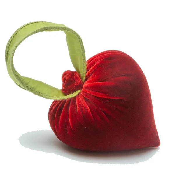 Small Cherry Heart w/ Green Ribbon Heart | Hot Skwash