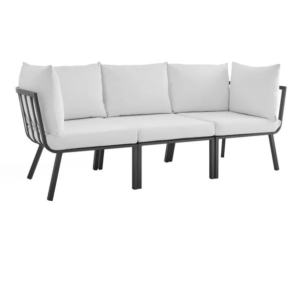 Montclaire 85.5'' Wide Outdoor Patio Sectional with Cushions | Wayfair North America