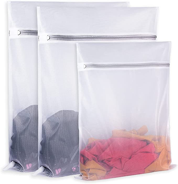 SUERIV Laundry Mesh Bag-Heavy Duty Fine Mesh Wash Bag for Washing Machine-Supper Zipper Net Laund... | Amazon (US)