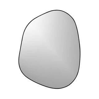 Luna Organic Decorative Mirror, Satin Black W 27.5 in. x H 35.5 in. | The Home Depot