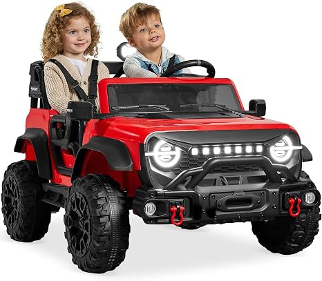 Best Choice Products Kids 24V 2-Seater Electric Ride On Car Truck w/ 132lb Weight Capacity, Paren... | Amazon (US)