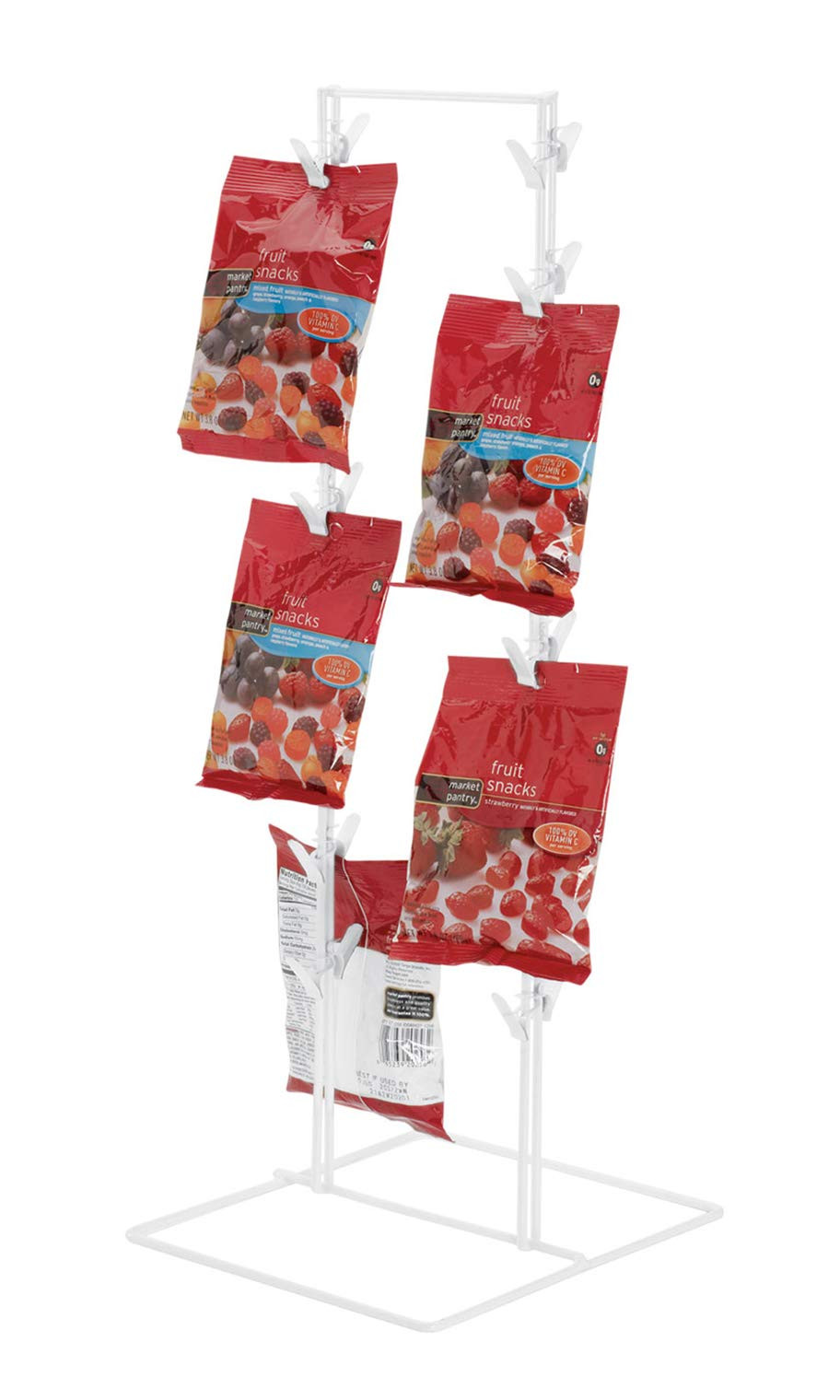 SSWBasics White Chip Rack Display Stand - 32 Clips Countertop Chip Rack, Chip Display Rack for Sn... | Amazon (US)