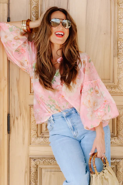 Beauty Is To Be Seen Rose Multicolored Blouse | The Willow Tree