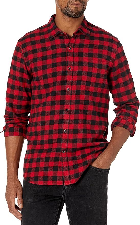 Amazon Essentials Men's Slim-Fit Long-Sleeve Flannel Shirt | Amazon (US)