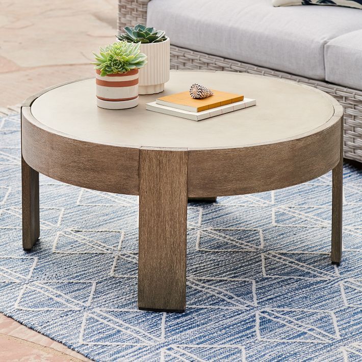 Portside Outdoor Round Coffee Table (34") | West Elm (US)