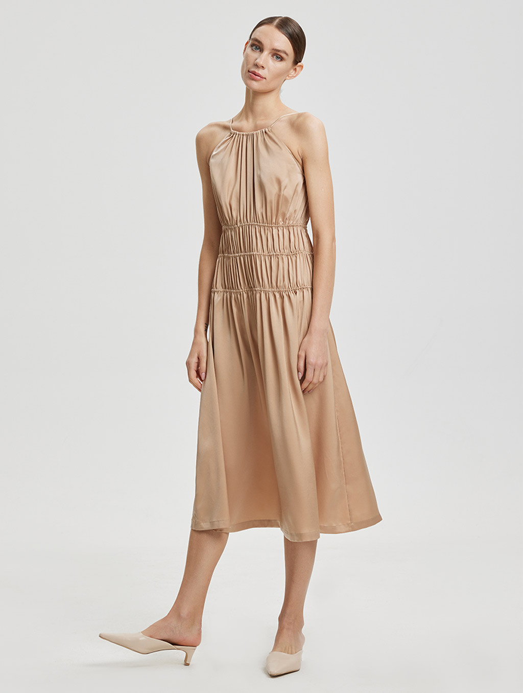 Gathered Slip Dress | Lattelierstore