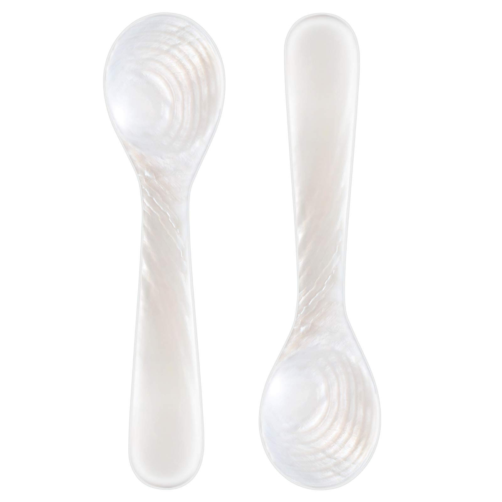 Patelai 2 Pieces Set of Caviar Spoons Mother of Pearl Spoons with Handcraft Round Handle for Cavi... | Amazon (US)