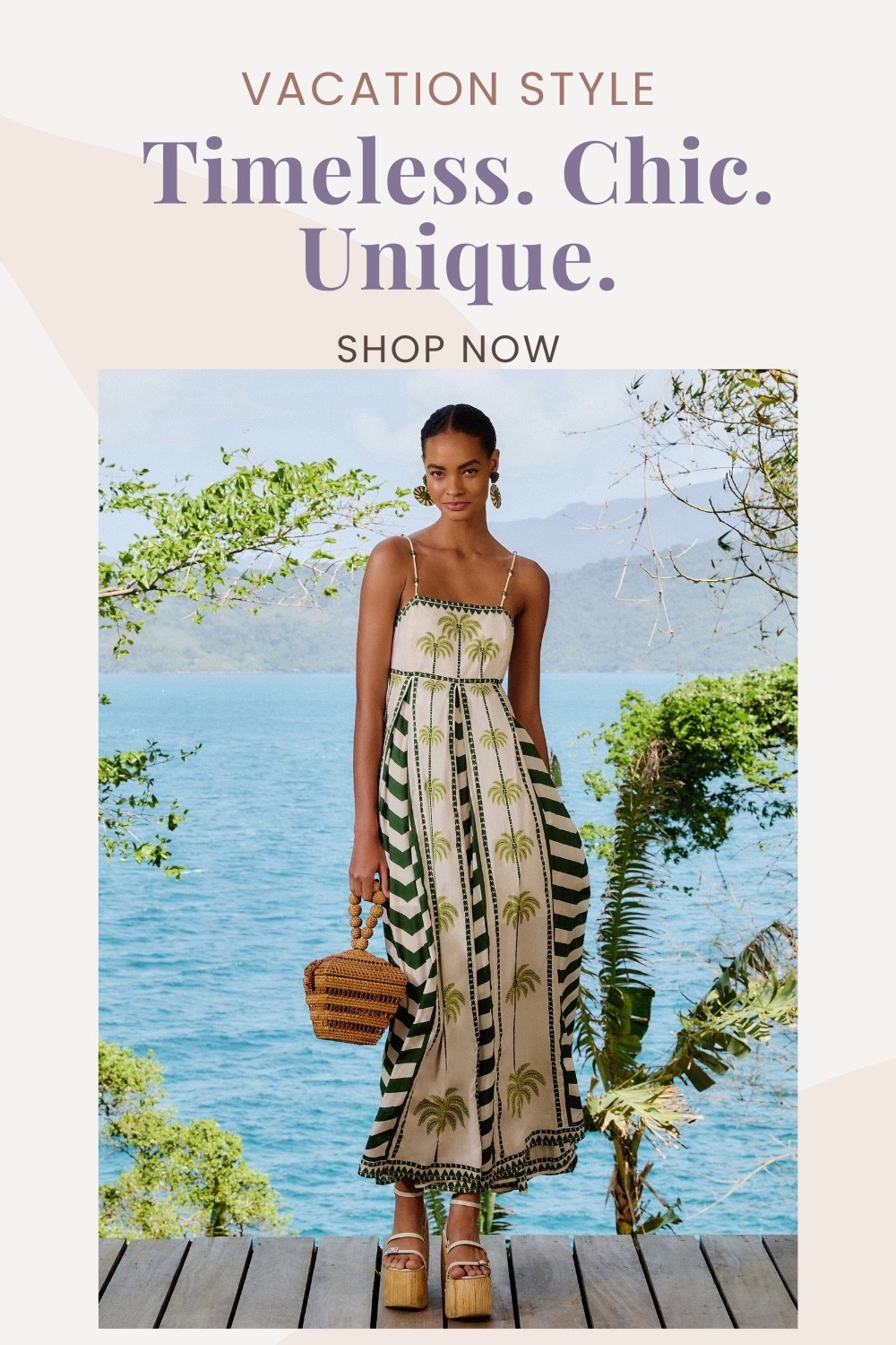 Palm Tree Maxi Dress – Chic Resort Wear for Tropical Vacations & Beach Weddings
✨✨✨
Turn heads on your next getaway with this palm tree print maxi dress – the ultimate chic resort wear for tropical vacations, beach weddings, and sunset dinners. Featuring a breezy silhouette, delicate straps, and a bold green and cream print, it’s perfect for coastal escapes or a Mediterranean holiday. Style with wedges and a woven bag for that effortless vacation look. 🌴 Shop this timeless dress before it’s gone!

#LTKSeasonal #LTKTravel #LTKStyleTip