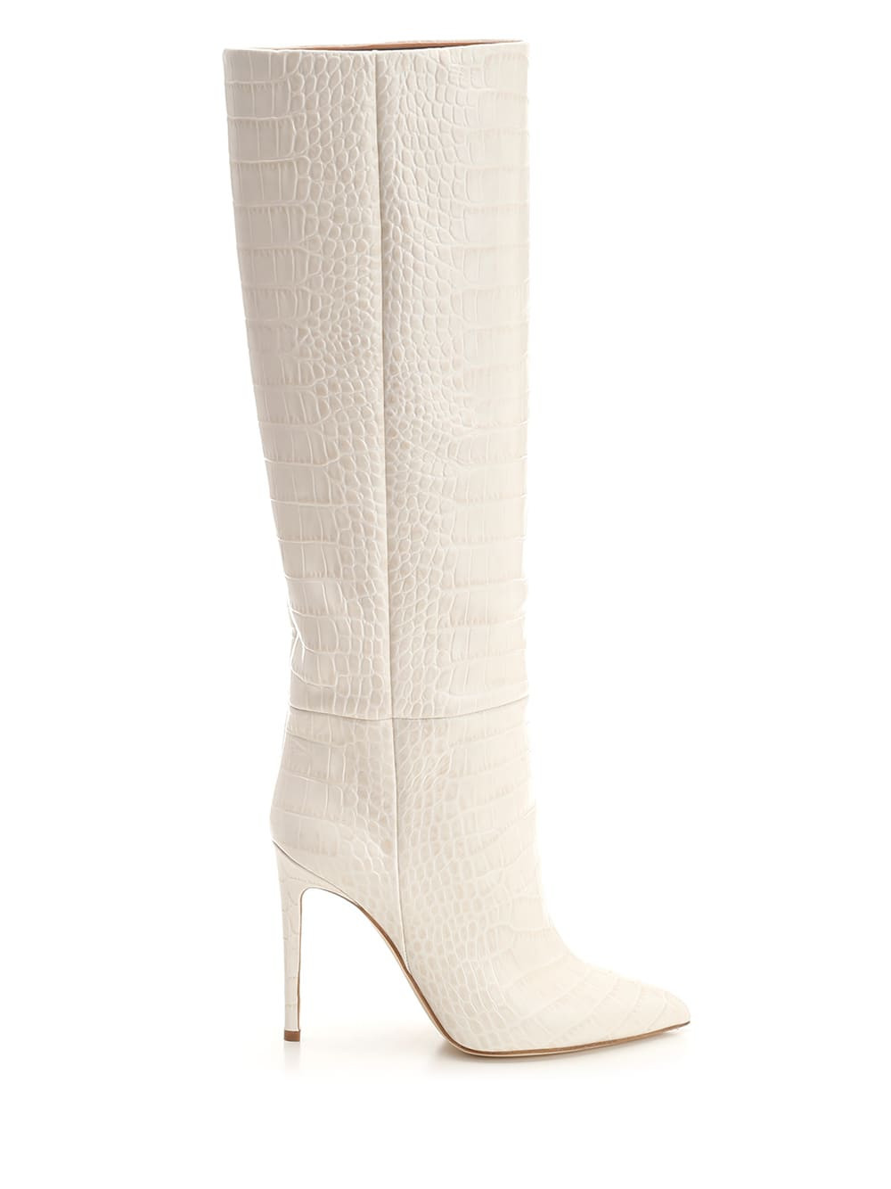 Paris Texas White Crocodile Print Boot | Italist.com US