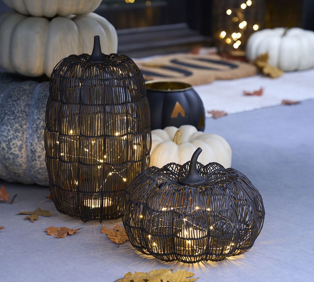 Lit Wire Pumpkins | Pottery Barn (US)