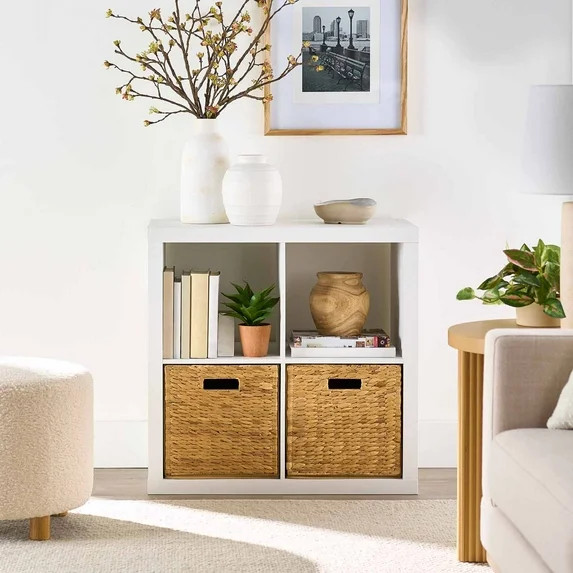 Better Homes & Gardens 4 Cube Storage Organizer, White Texture | Walmart (US)