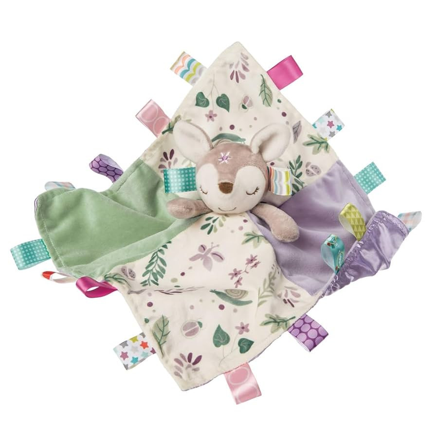 Taggies Soothing Sensory Stuffed Animal Security Blanket, Flora Fawn, 13 x 13-Inches | Amazon (US)