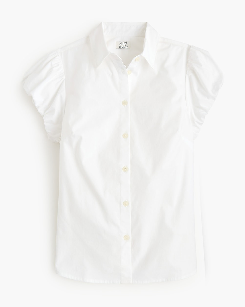 Puff-sleeve button-up top | J.Crew Factory