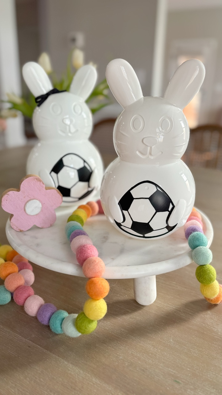 ⚽️ Soccer Snack Idea! ⚽️
My 4-year-old just started soccer, and I was oddly excited to sign up for snack duty one week 😆 And then I saw these bunny containers, and thought how cute they’d be holding a soccer ball! ** I’m THAT mom ** 🤗
I used an oil paint pen to create the ball lines (but you could also just use a sticker!) and then mod-podged the paint to seal it.
🖤 You could personalize these with the teammates’ numbers, names, little bows, etc. the possibilities are endless!

SAVE and SHARE this to your soccer mamas that are “extra” 😉✨

💕 Inspo: @itsme_linzy 

#LTKKids #LTKmomlife