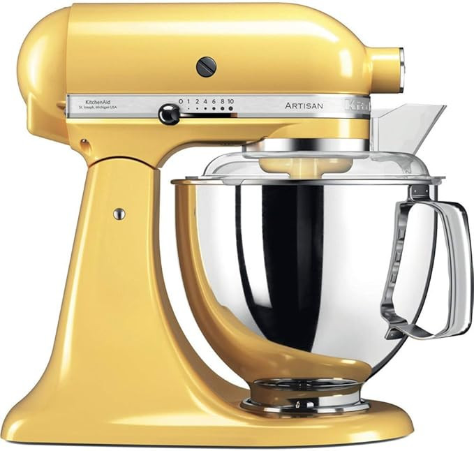 Kitchenaid 5KSM175PSBMY Artisan 4.8L Stand Mixer Majestic Yellow, 700005910 | Amazon (UK)