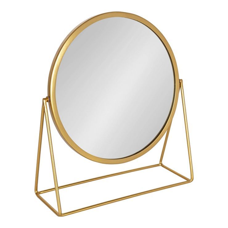 16" x 19" Jelsa Metal Tabletop Mirror Gold - Kate & Laurel All Things Decor | Target