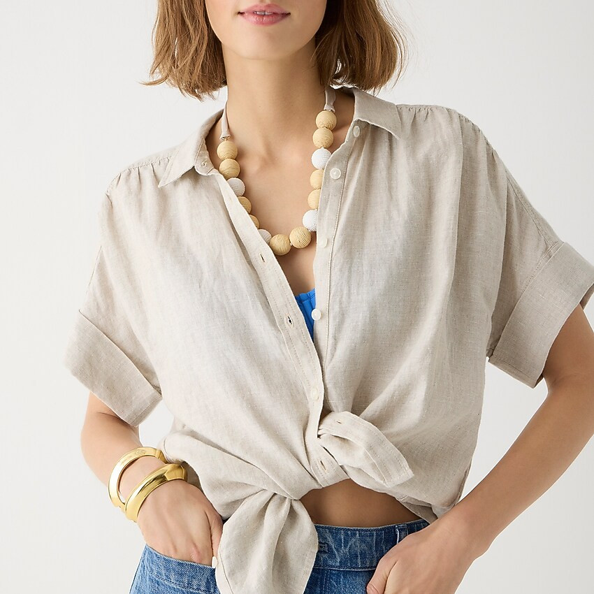 Relaxed-fit short-sleeve Baird McNutt Irish linen shirt | J. Crew US