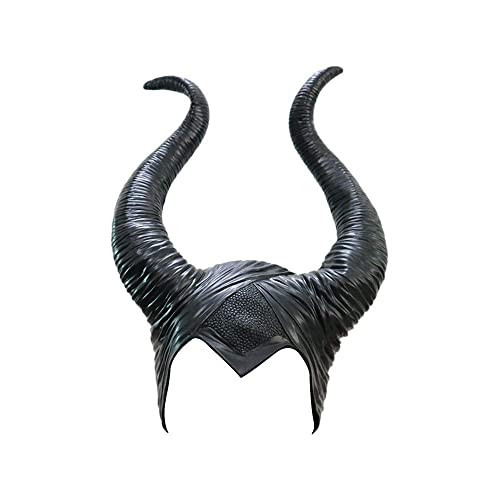 Uranshin Halloween Maleficent Horns Maleficent Costume, Black Long Women Horns Queen Hat, Deluxe Magic Witch Headpiece Headdress for Women Adults | Amazon (US)